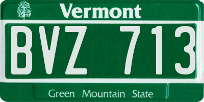 VT license plate BVZ713