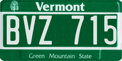 VT license plate BVZ715