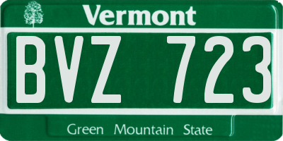VT license plate BVZ723