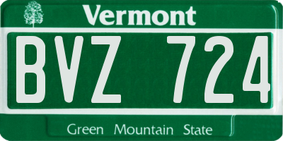 VT license plate BVZ724