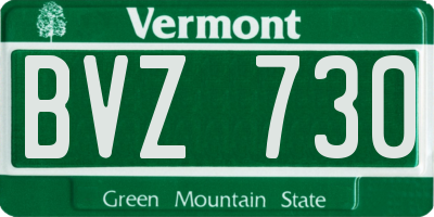 VT license plate BVZ730