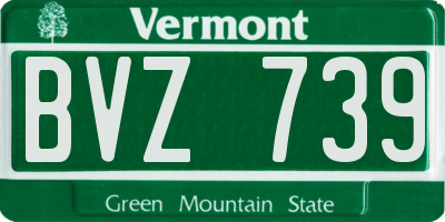 VT license plate BVZ739