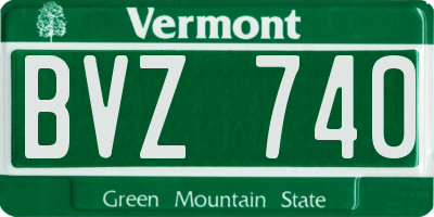 VT license plate BVZ740