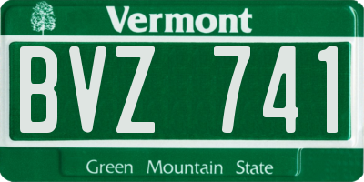 VT license plate BVZ741