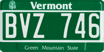 VT license plate BVZ746