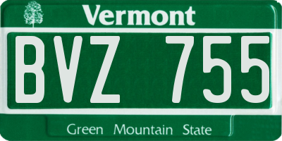 VT license plate BVZ755