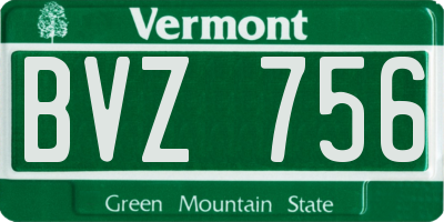 VT license plate BVZ756