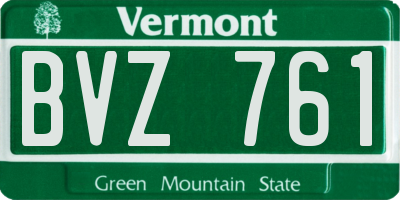 VT license plate BVZ761