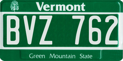 VT license plate BVZ762