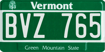 VT license plate BVZ765