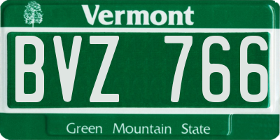 VT license plate BVZ766