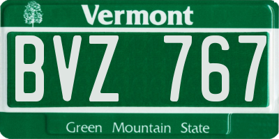 VT license plate BVZ767