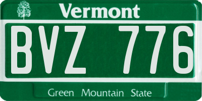 VT license plate BVZ776