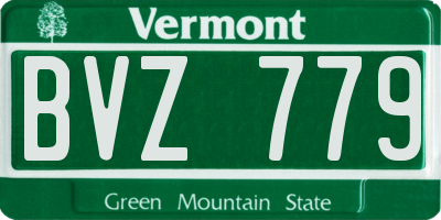 VT license plate BVZ779
