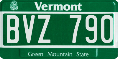 VT license plate BVZ790