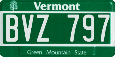 VT license plate BVZ797