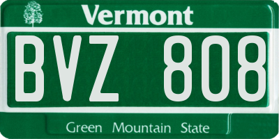 VT license plate BVZ808