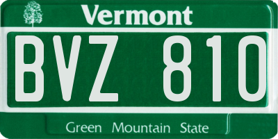 VT license plate BVZ810