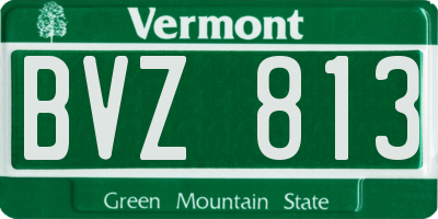 VT license plate BVZ813