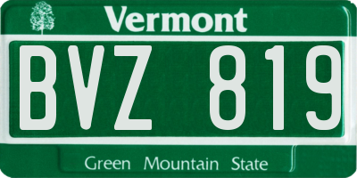 VT license plate BVZ819