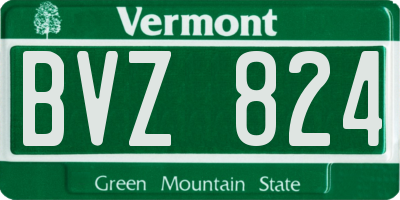 VT license plate BVZ824