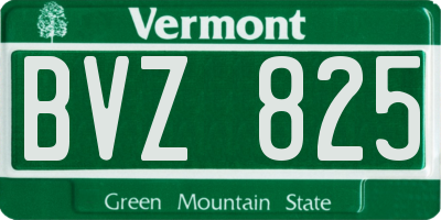 VT license plate BVZ825