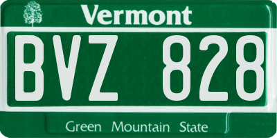 VT license plate BVZ828