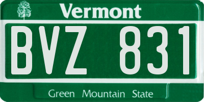 VT license plate BVZ831