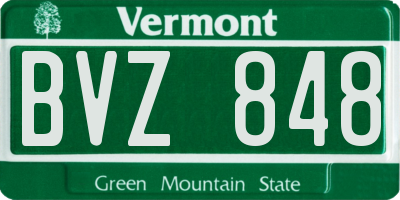VT license plate BVZ848