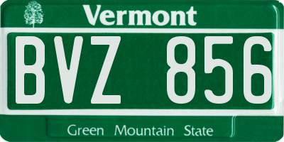 VT license plate BVZ856