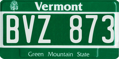 VT license plate BVZ873