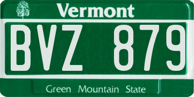 VT license plate BVZ879
