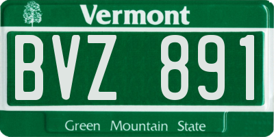 VT license plate BVZ891