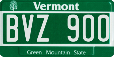 VT license plate BVZ900