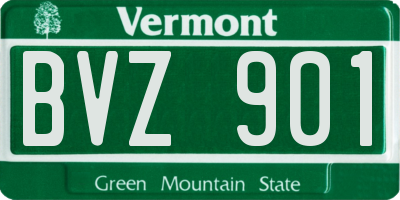 VT license plate BVZ901