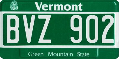 VT license plate BVZ902