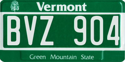 VT license plate BVZ904