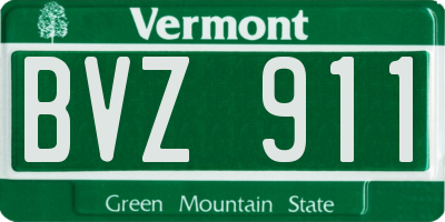 VT license plate BVZ911