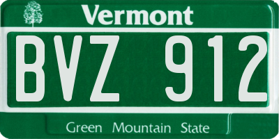 VT license plate BVZ912