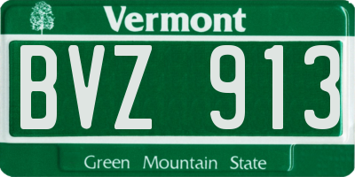 VT license plate BVZ913