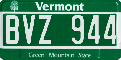 VT license plate BVZ944