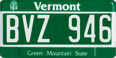 VT license plate BVZ946