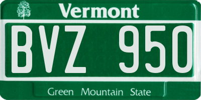 VT license plate BVZ950