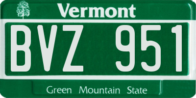 VT license plate BVZ951