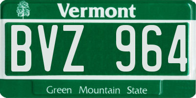 VT license plate BVZ964