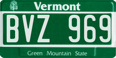VT license plate BVZ969