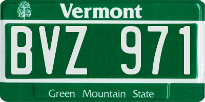 VT license plate BVZ971