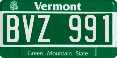 VT license plate BVZ991