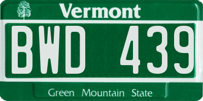 VT license plate BWD439