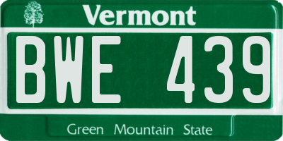 VT license plate BWE439